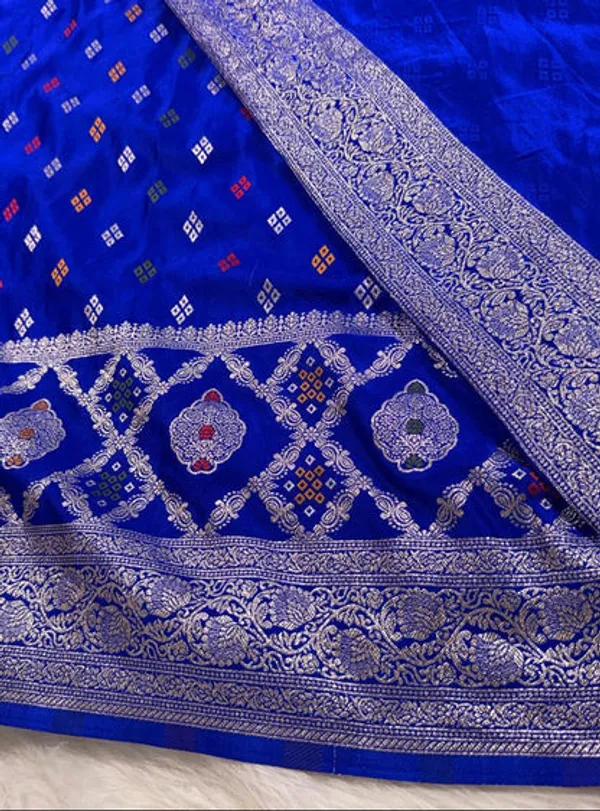 Royal_Blue_Satin_Banarasi_Saree