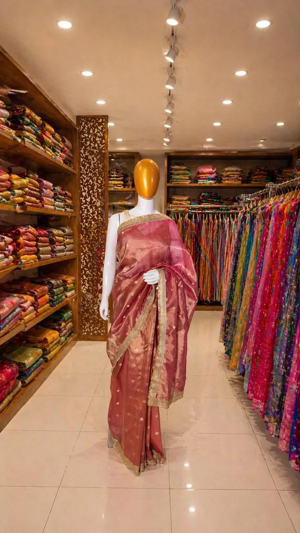 Pink_Tissue_Banarasi_Saree