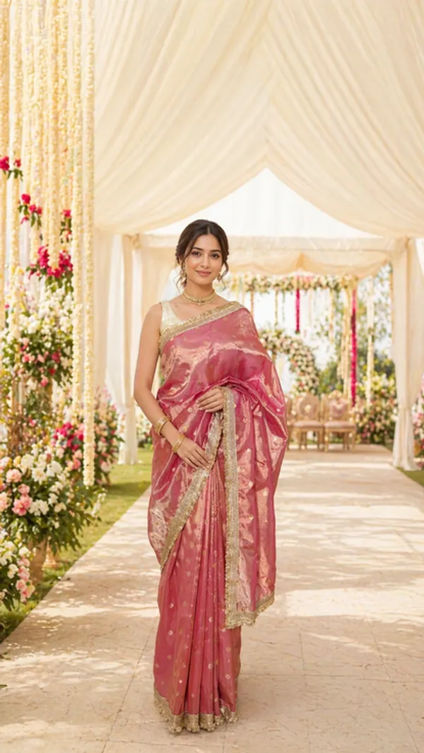 Pink_Tissue_Banarasi_Saree