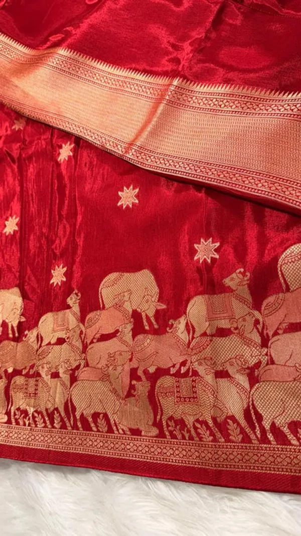 Red_Crepe_Banarasi_Saree