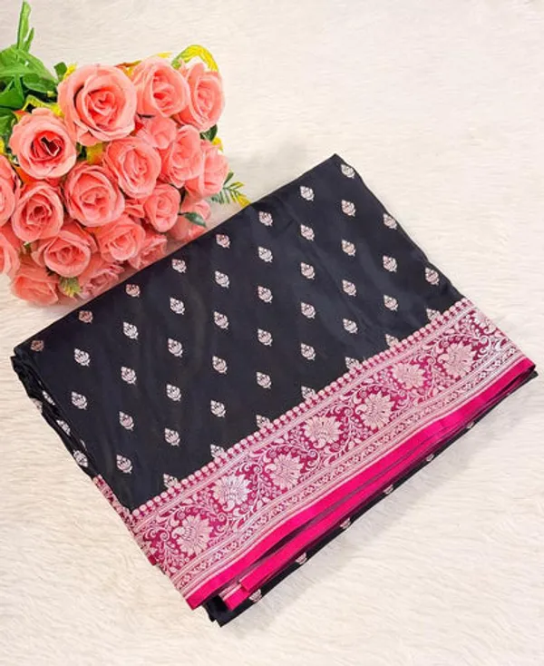 Black_Banarasi_Mashru_Silk_Saree