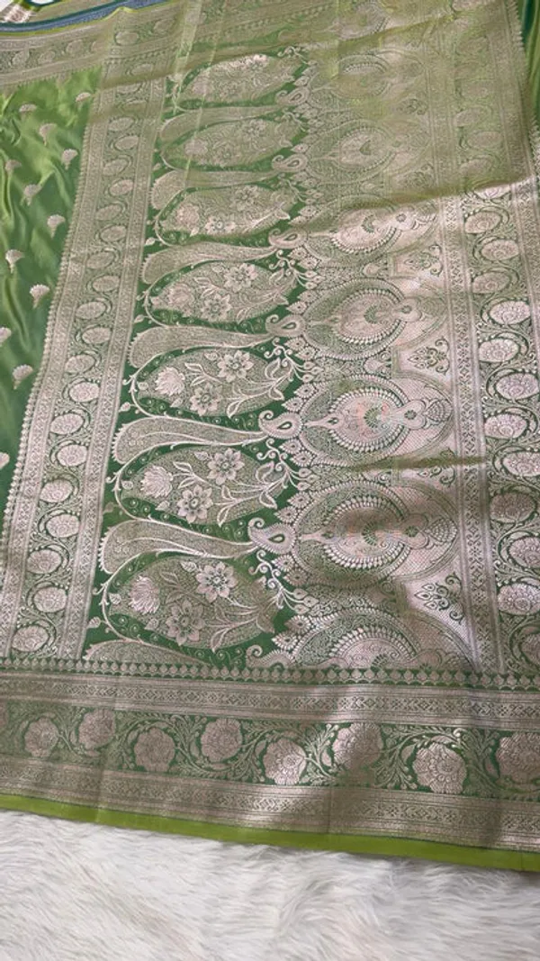 Pistachio_Green_Mashru_Banarasi_Saree