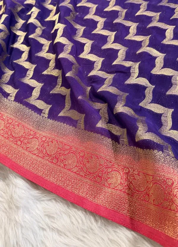 Purple_Georgette_Banarasi_Saree