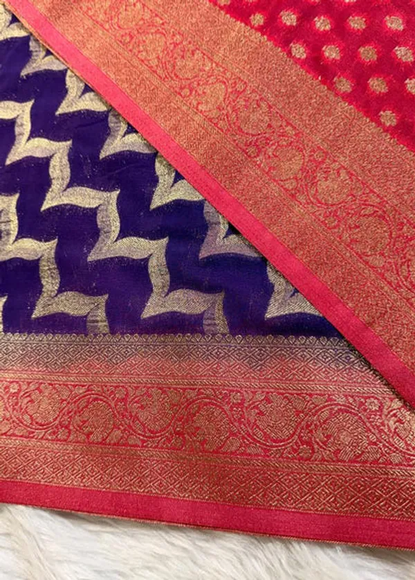 Purple_Georgette_Banarasi_Saree