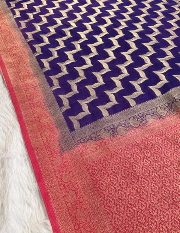 Purple_Georgette_Banarasi_Saree