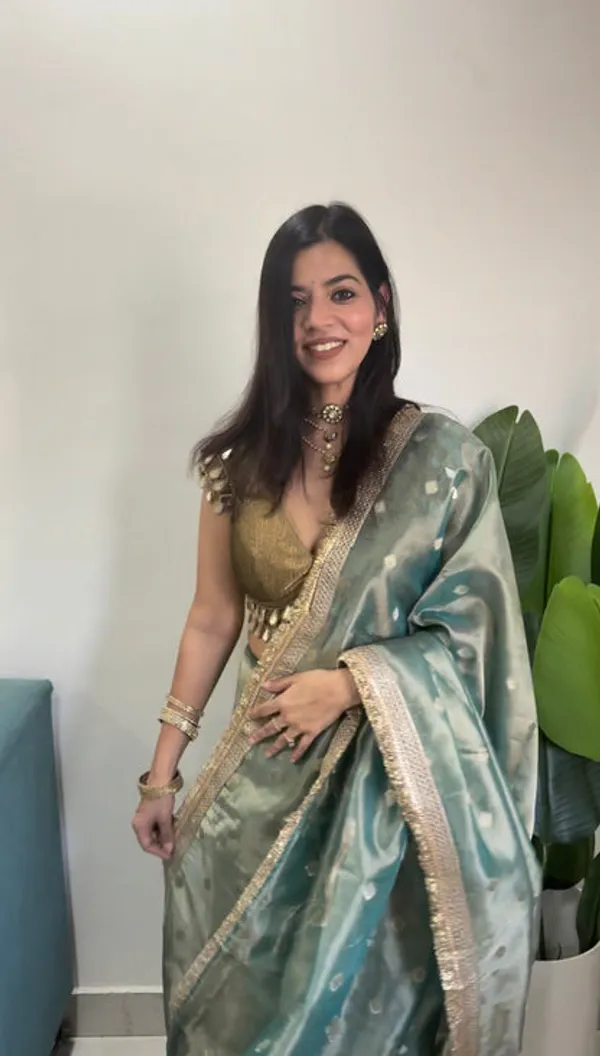 Blue_Tissue_Banarasi_Saree