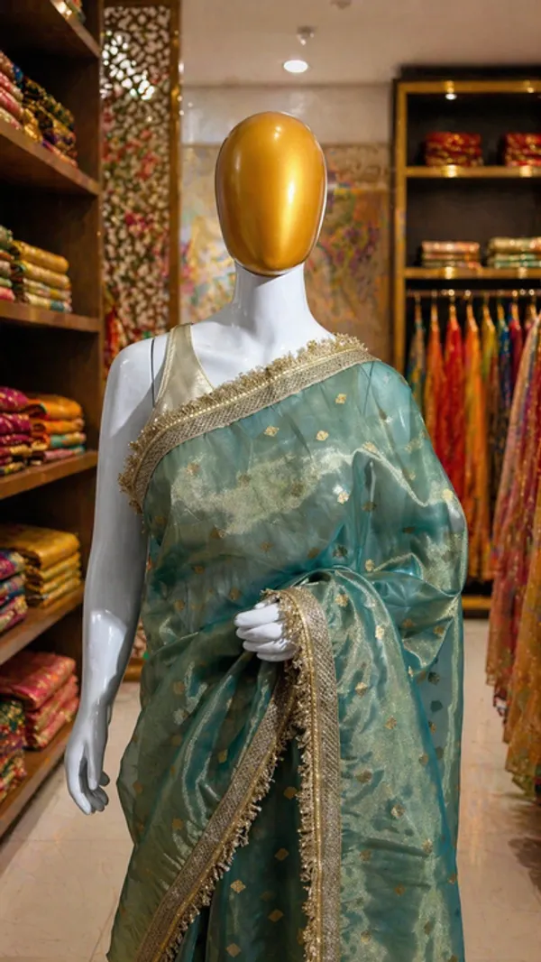 Blue_Tissue_Banarasi_Saree