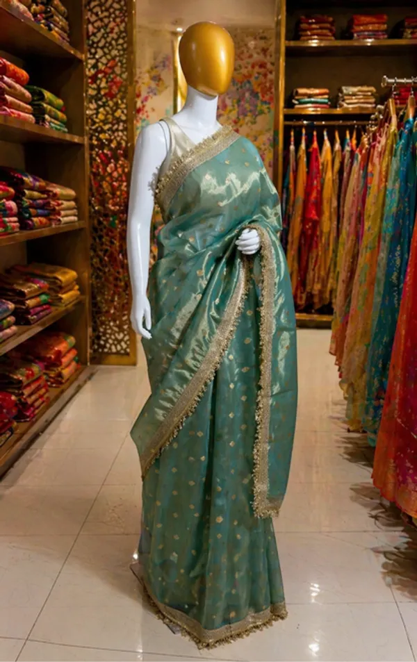 Blue_Tissue_Banarasi_Saree