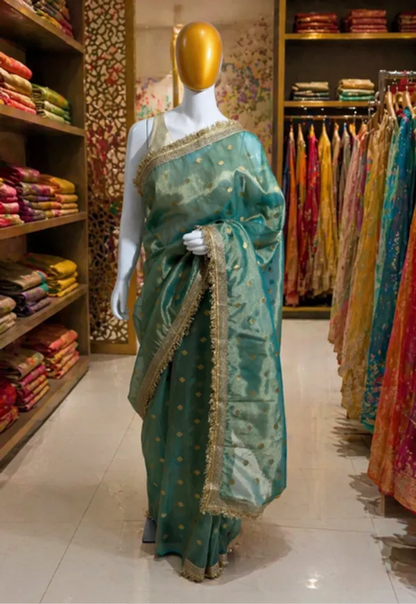 Blue_Tissue_Banarasi_Saree