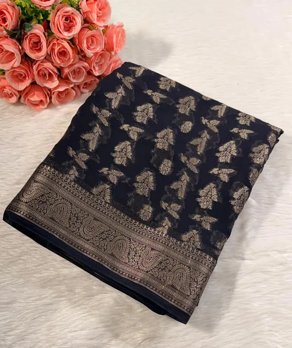 Black_Georgette_Banarasi_Saree