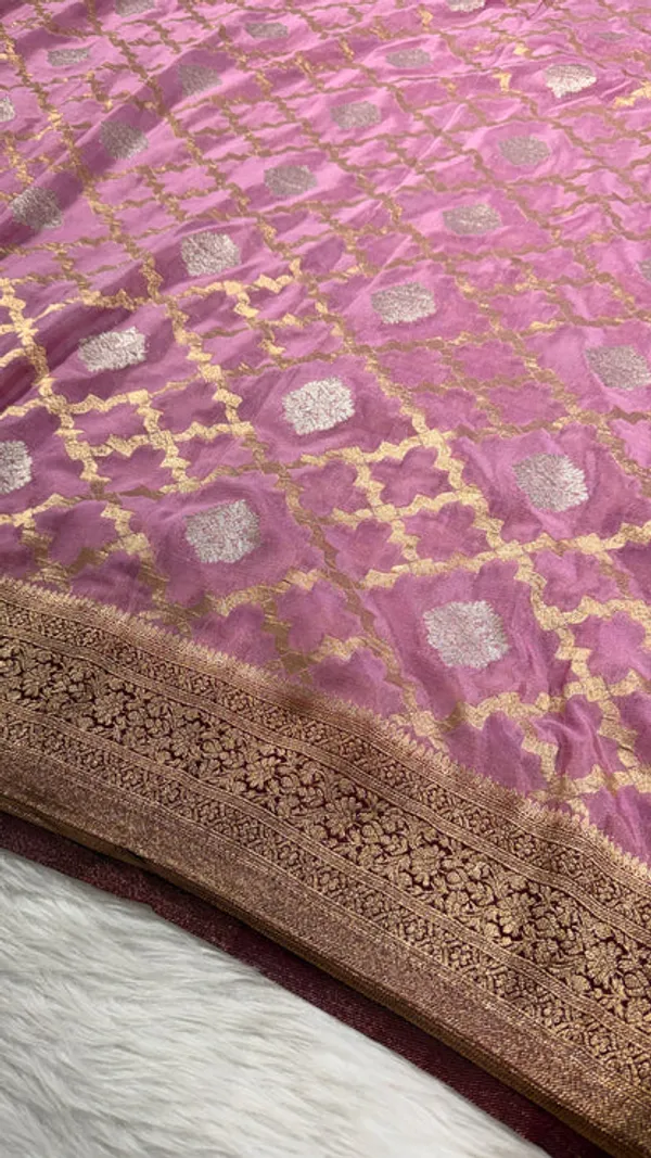 Onion_Pink_Georgette_Banarasi_Saree