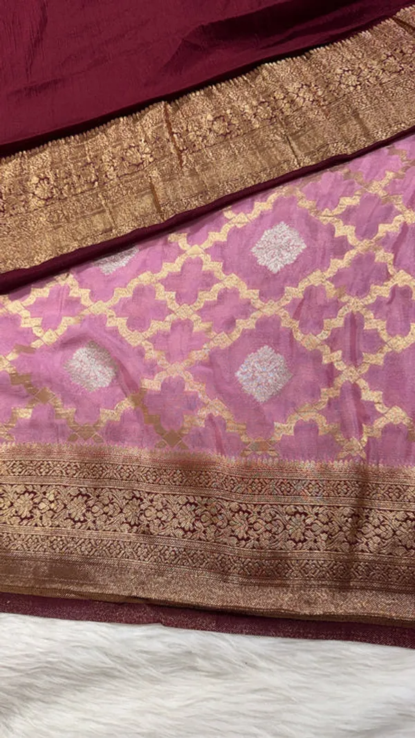 Onion_Pink_Georgette_Banarasi_Saree