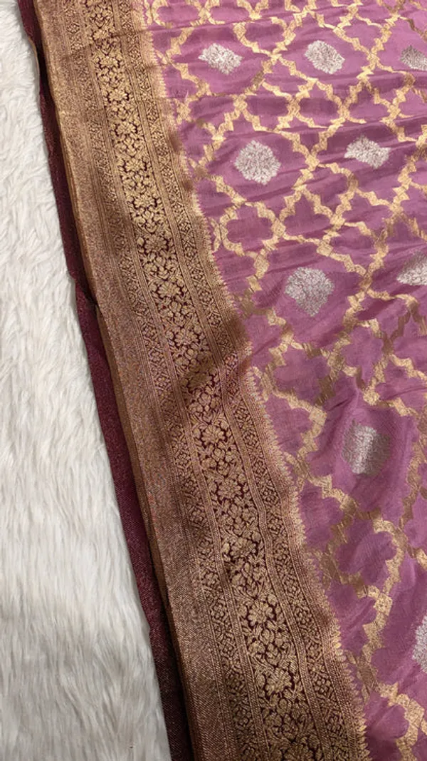 Onion_Pink_Georgette_Banarasi_Saree