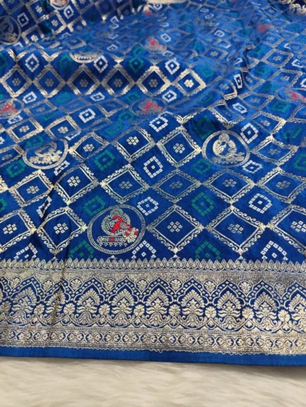 Blue_Satin_Banarasi_Saree
