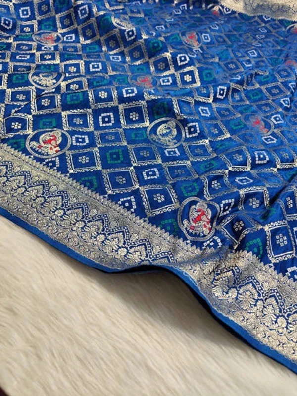Blue_Satin_Banarasi_Saree