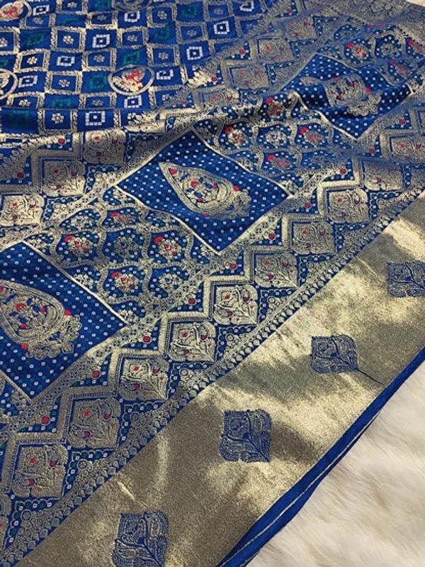 Blue_Satin_Banarasi_Saree