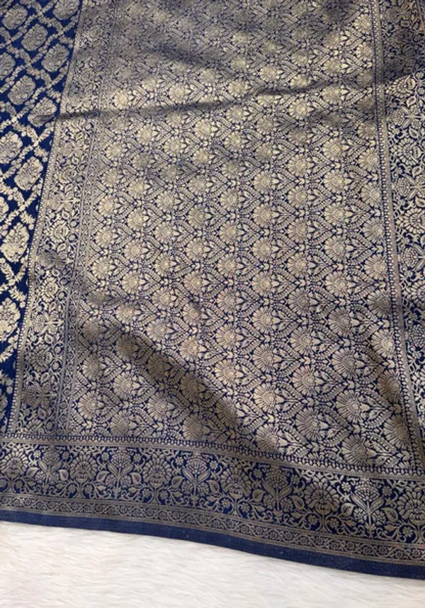 Navy_Blue_Georgette_Banarasi_Saree