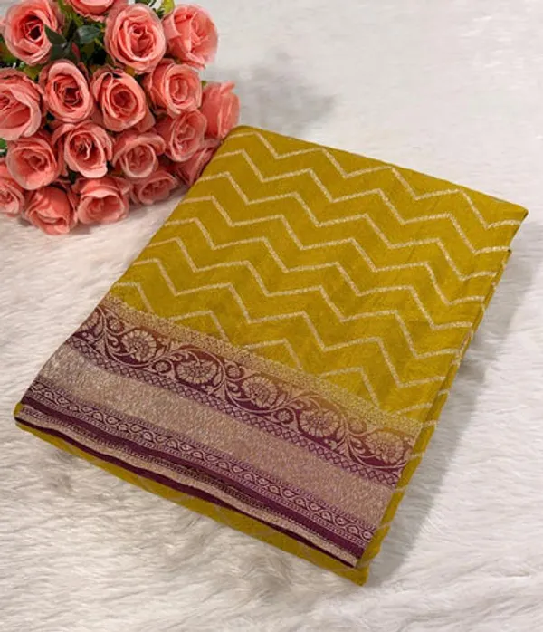 Mehendi_Green_Georgette_Banarasi_Saree