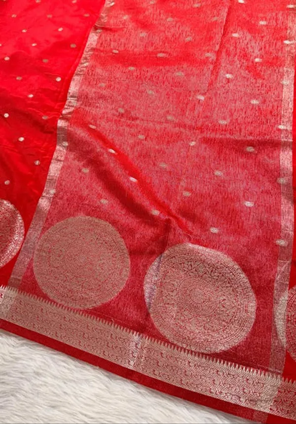 Sindoor_Red_Semisilk_Banarasi_Saree