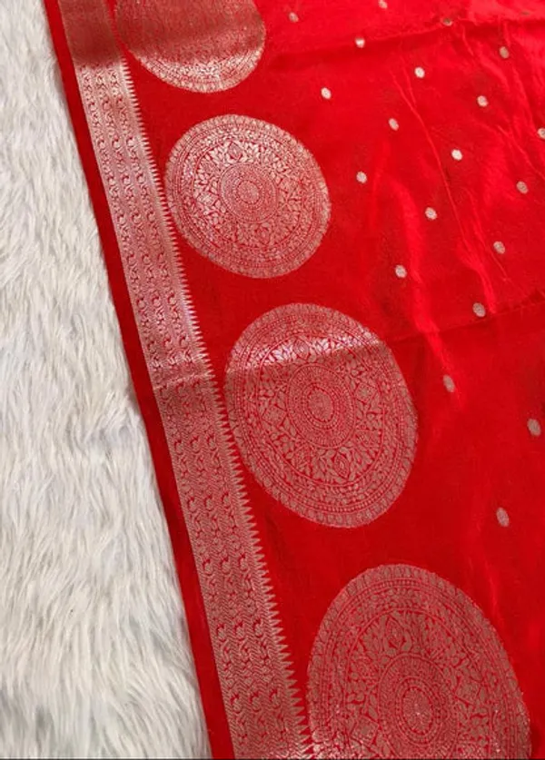 Sindoor_Red_Semisilk_Banarasi_Saree