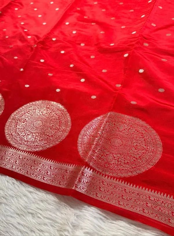 Sindoor_Red_Semisilk_Banarasi_Saree
