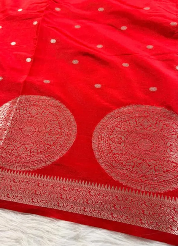 Sindoor_Red_Semisilk_Banarasi_Saree