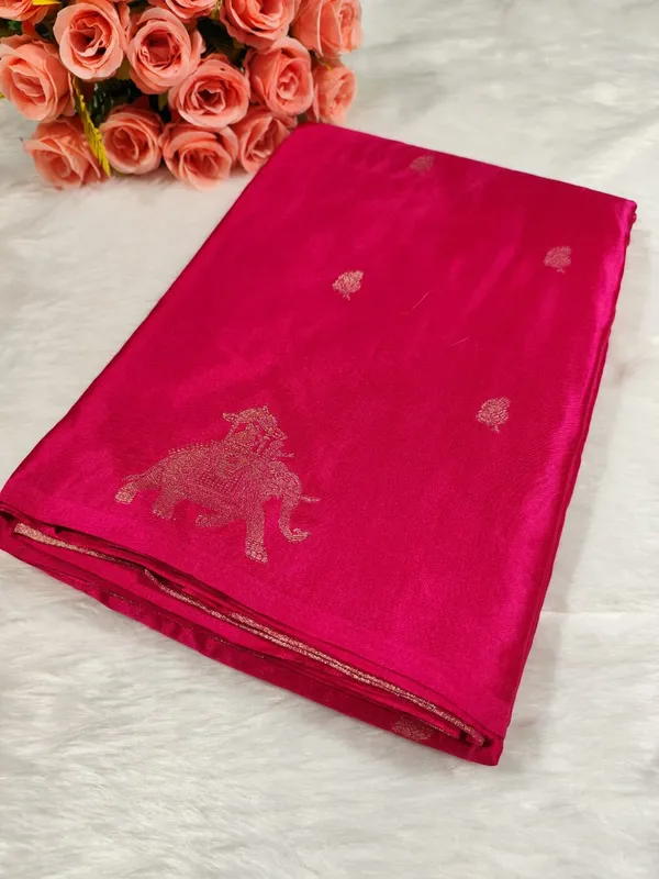 Rani_Pink_Satin_Banarasi_Saree