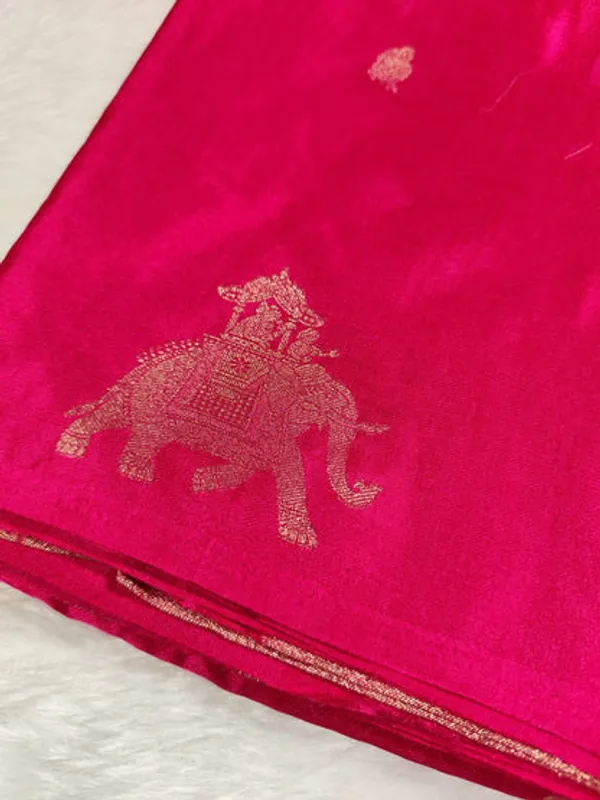 Rani_Pink_Satin_Banarasi_Saree