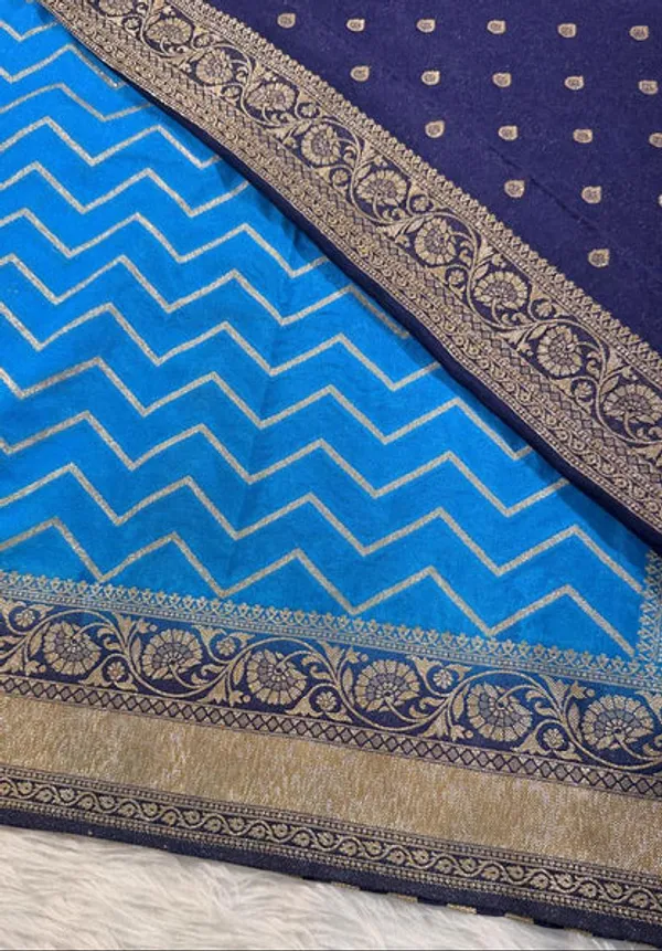Blue_Georgette_Banarasi_Saree