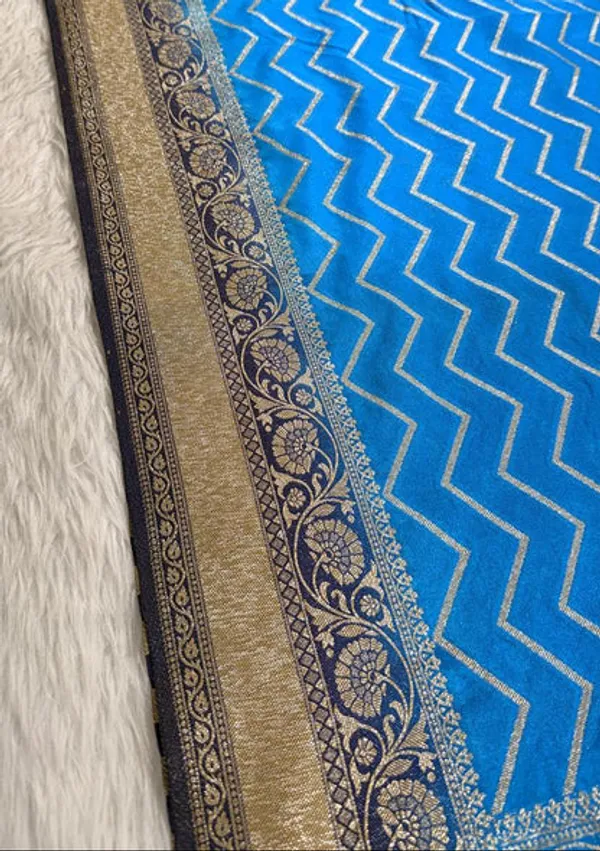 Blue_Georgette_Banarasi_Saree