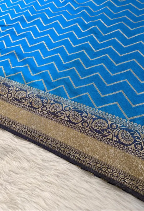 Blue_Georgette_Banarasi_Saree