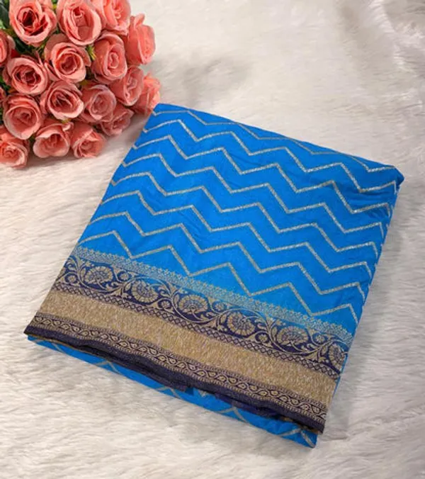 Blue_Georgette_Banarasi_Saree