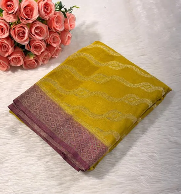 Green_Brown_Georgette_Banarasi_Saree