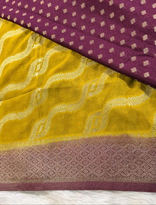 Green_Brown_Georgette_Banarasi_Saree