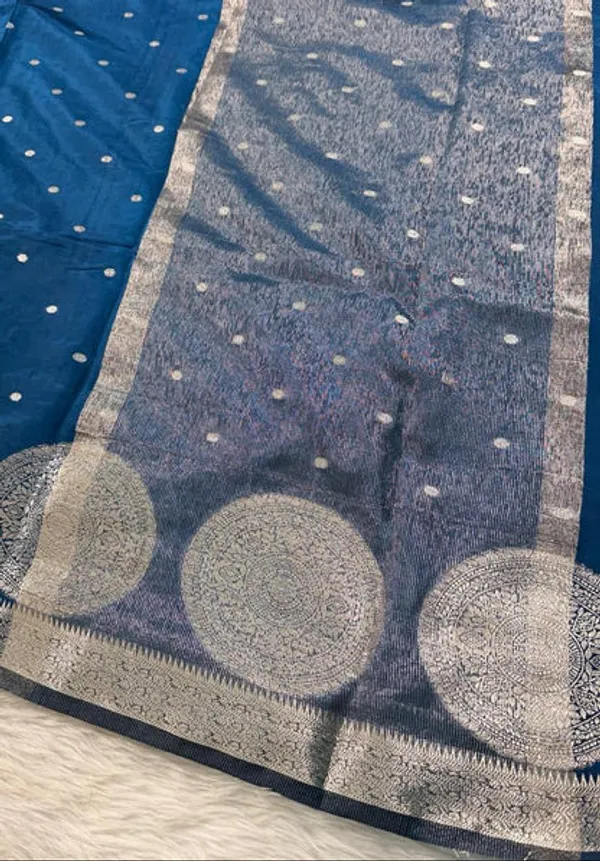 Deep_Blue_Semisilk_Banarasi_Saree