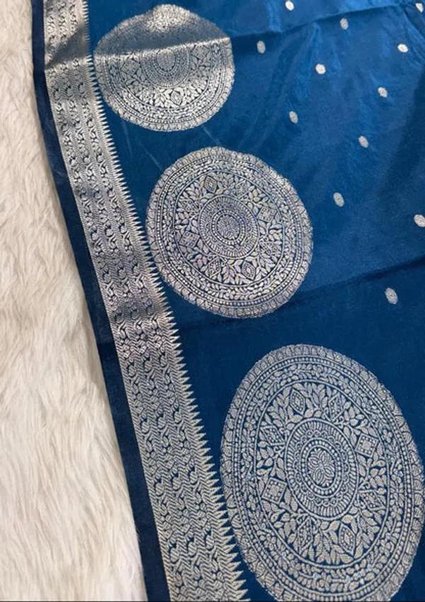 Deep_Blue_Semisilk_Banarasi_Saree