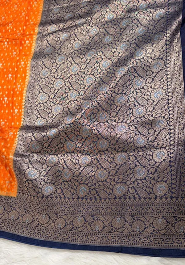 Orange_Semisilk_Banarasi_Saree