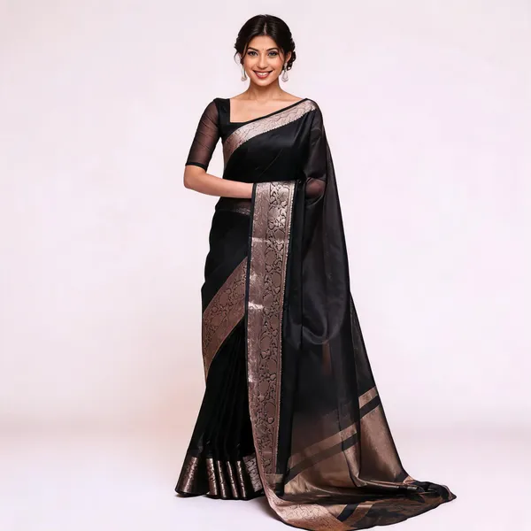 Black_Organza_Banarasi_Saree
