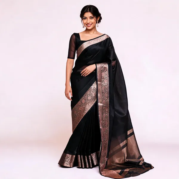 Black_Organza_Banarasi_Saree