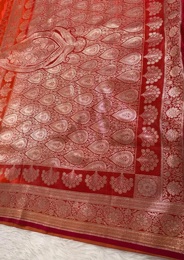 Orange_Katan_Silk_Banarasi_Saree