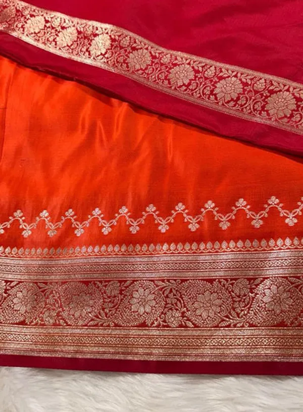 Orange_Katan_Silk_Banarasi_Saree
