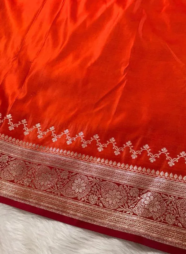 Orange_Katan_Silk_Banarasi_Saree