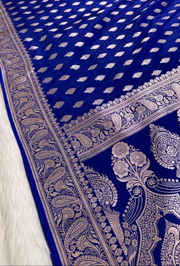 Royal_Blue_Mashru_Banarasi_Saree