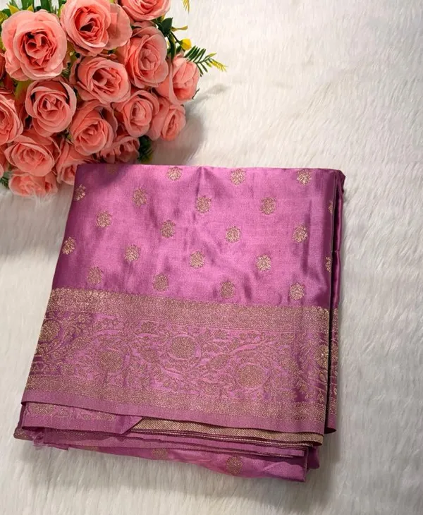 Onion_Pink_Satin_Banarasi_Saree