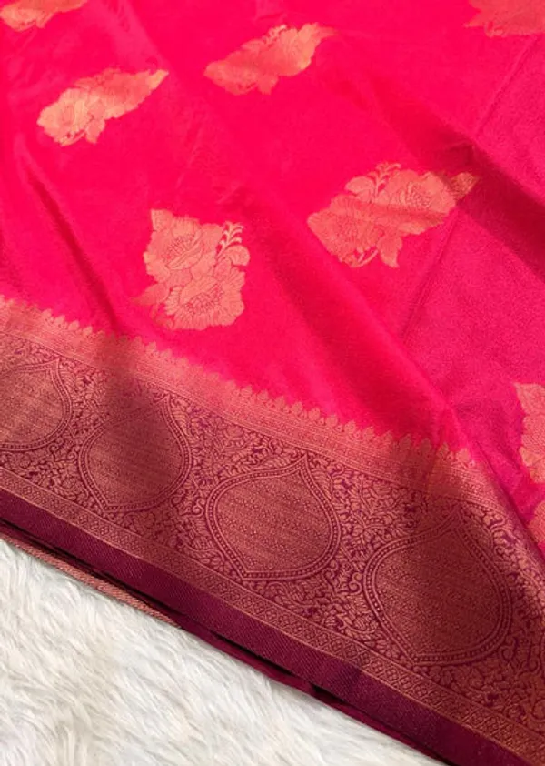 Pink_Maroon_Semisilk_Banarasi_Saree
