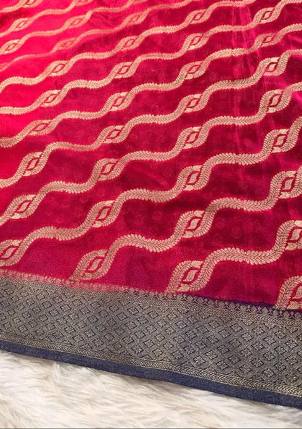 Pink_Blue_Georgette_Banarasi_Saree