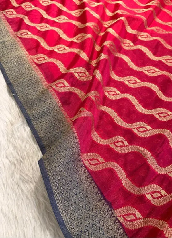 Pink_Blue_Georgette_Banarasi_Saree