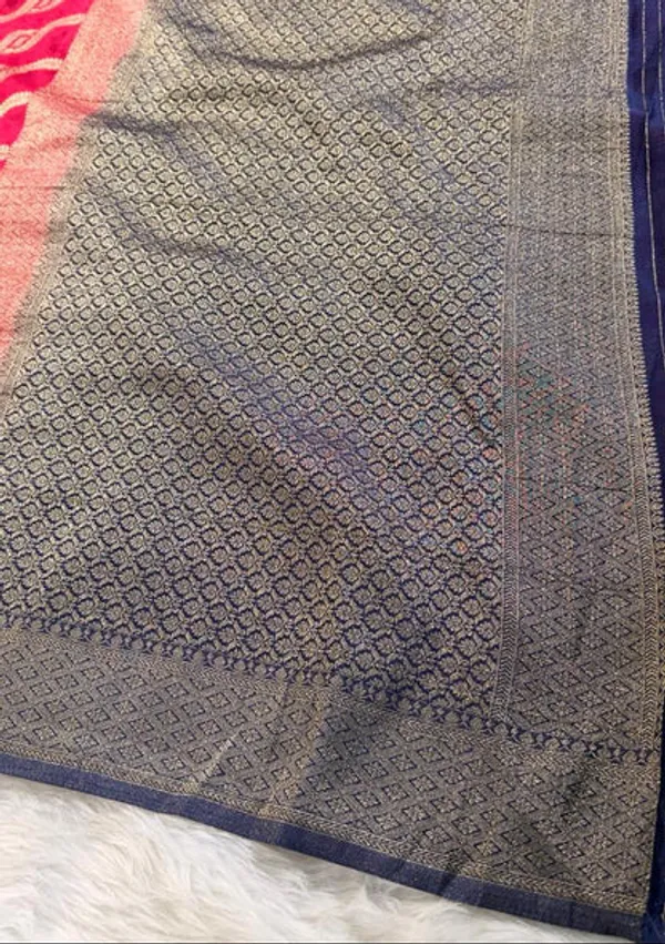 Pink_Blue_Georgette_Banarasi_Saree