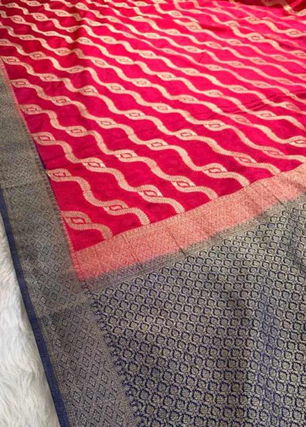 Pink_Blue_Georgette_Banarasi_Saree