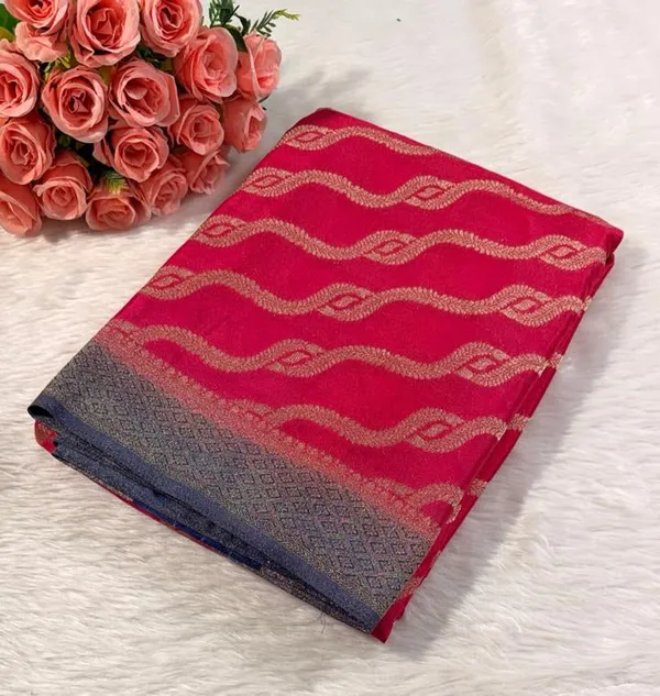 Pink_Blue_Georgette_Banarasi_Saree